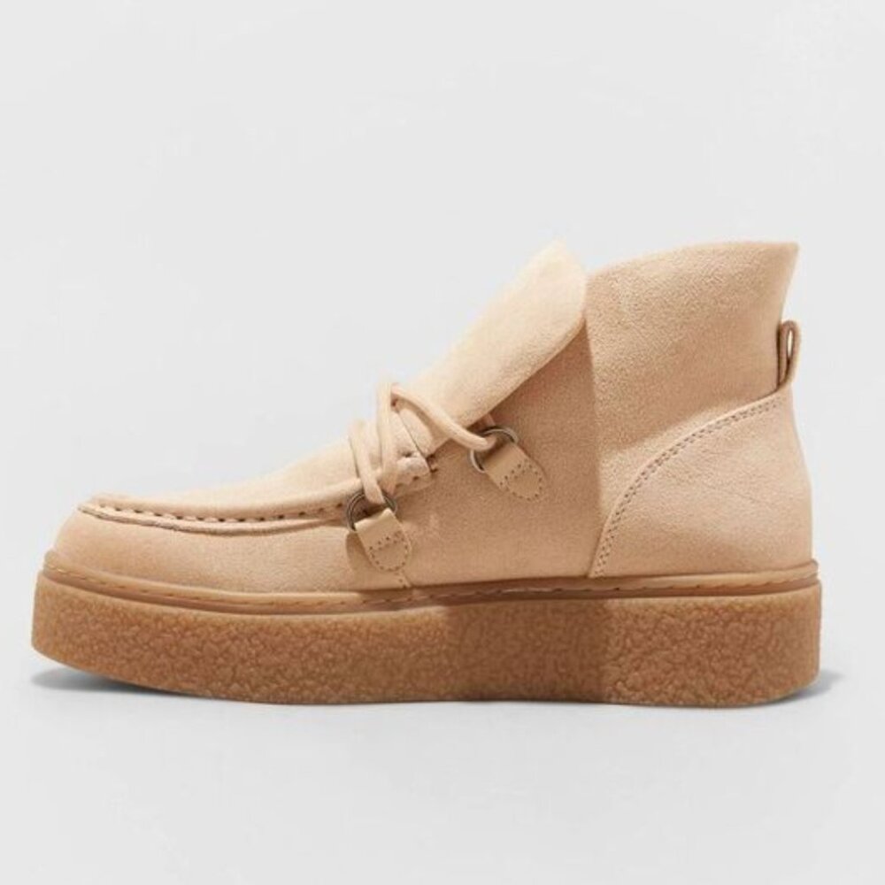 Universal Thread Tan Amara Style Winter Wedge Boo… - image 4